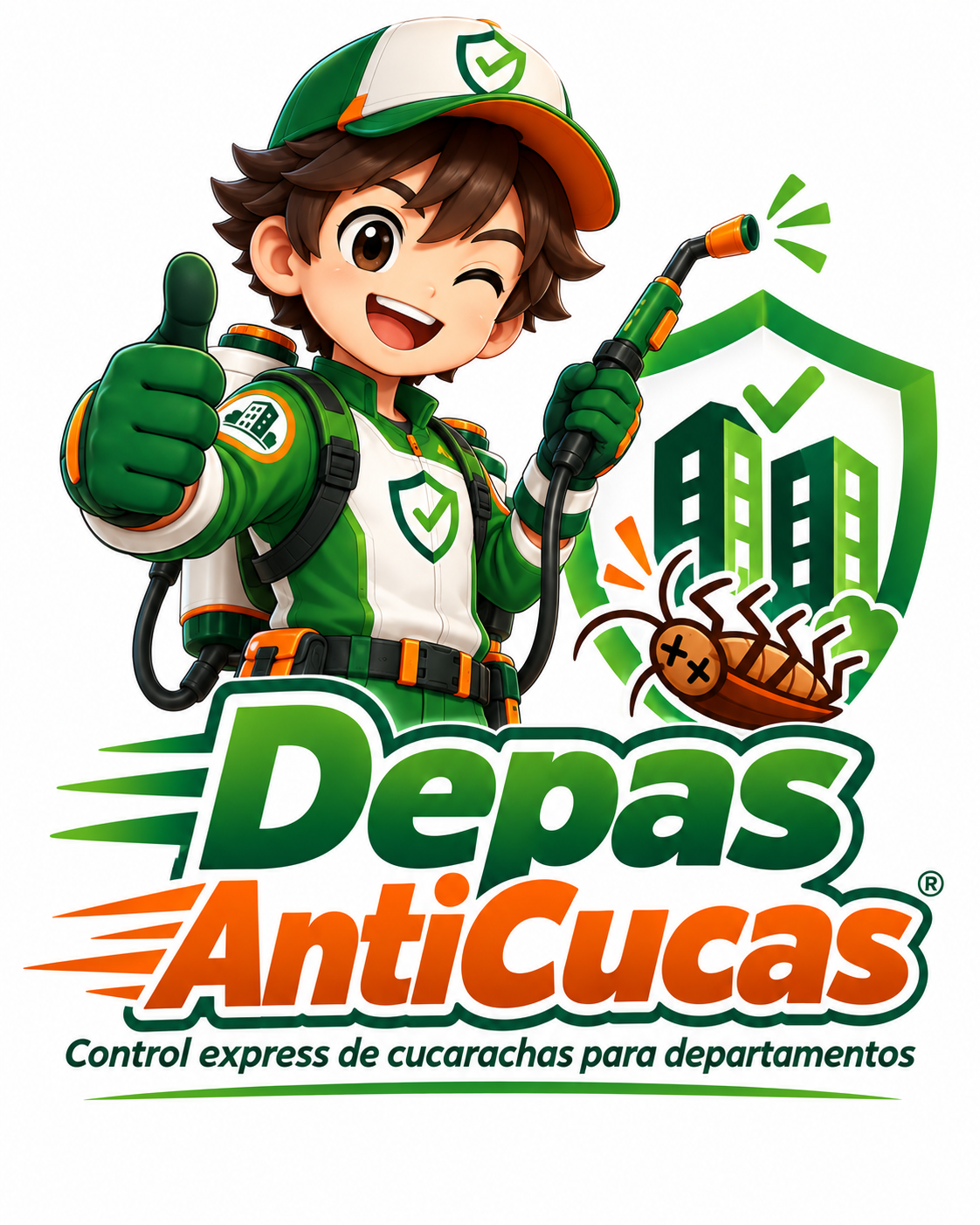 Mascota y logo original de Depas AntiCucas